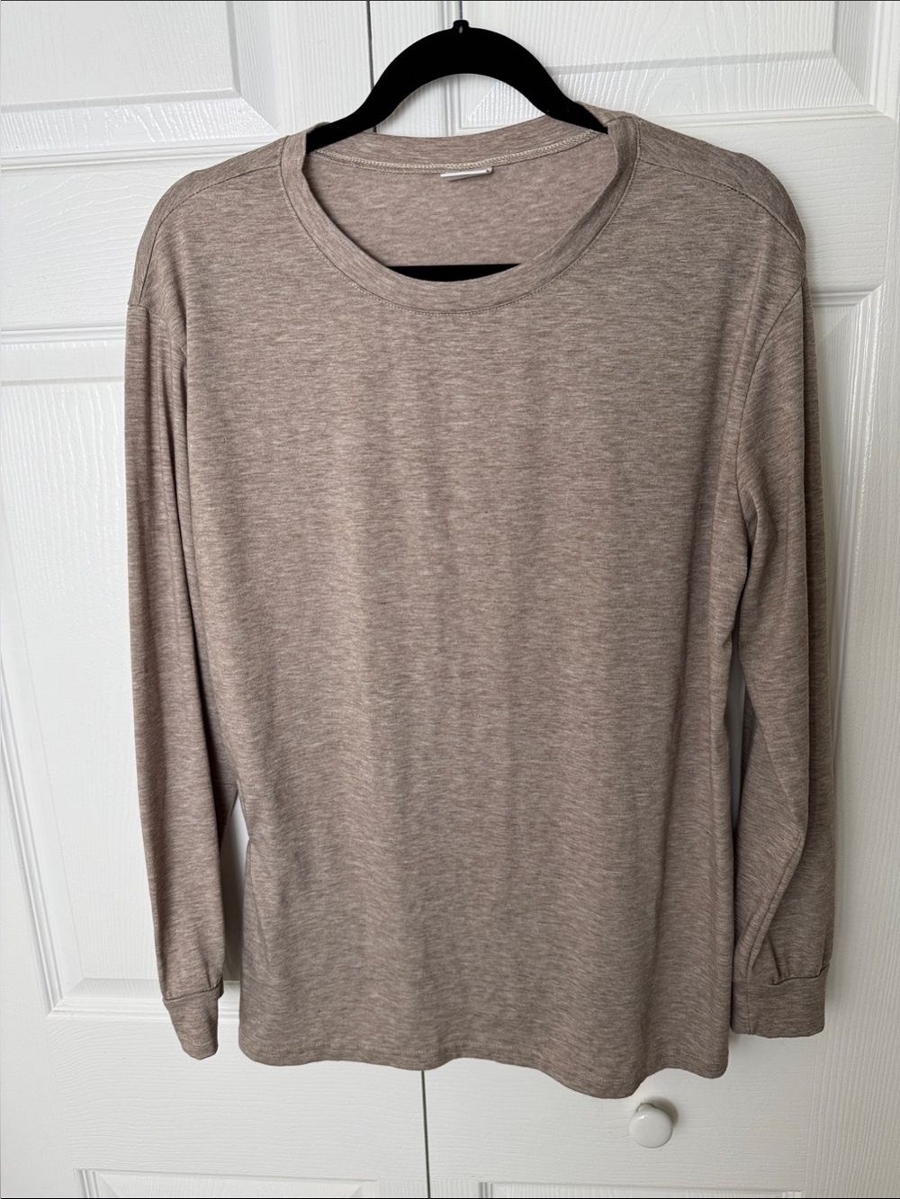 Long Sleeve Crewneck Tee - Taupe